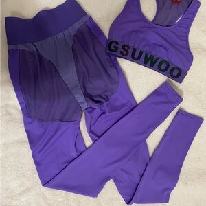 SO REAL GSUWOO Activewear set deep purple size XS